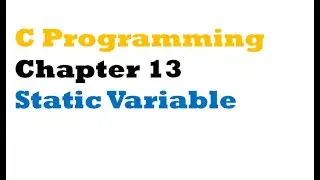 chapter 13 Static Variable