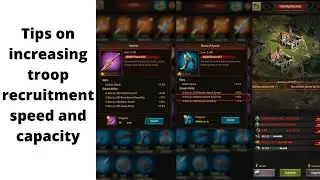 Tips on increasing troops recruitment speed and capacity in War and Order
