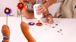 CUTE CRAFT IDEA: How To Make Felt Flowers | Easy Low Budget Kid Craft To Do At Home!