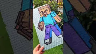 Crafting Calm: Carving Minecraft Steve in the Garden! #foamart #art #stressrelief #satisfying