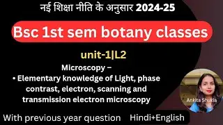 BSc 1st sem botany class|L2|unit-1|Microscopy,light,phase contrast, electron, scanning& transmission