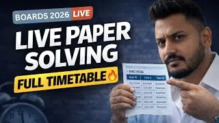 Board Simulation Papers LIVE | Complete Paper Solving Timetable Explained