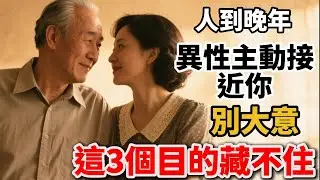 人到晚年，異性主動接近你，別大意，這3個目的藏不住【陽光晚年】#晚年生活 #中老年生活 #為人處世 #生活經驗 #情感故事 #老人 #幸福人生 #talks
