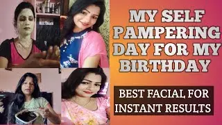 Best glow facial at home#self pampering day#itlu me andhra ammai