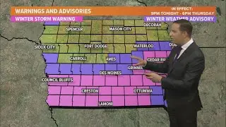 Iowa weather update: Winter Storm Warning begins tonight as significant snow returns to Iowa