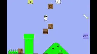 Syobon Action - Beating the Game at Level 1 (Random Mode) (4/20/2017)