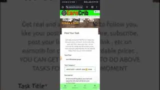 how to post task on earncrib