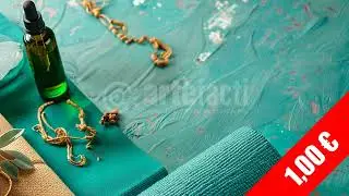Teal Wellness Flat Lay &mdash; Essential Oil & Spa Accessories Stock Footage (HD)