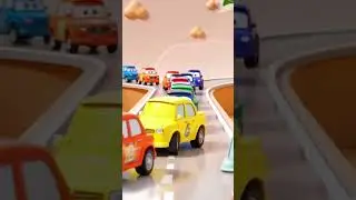 Cute Toy Cars Driving Together 🚗💙 #kidscars #kidsvideo #cutevideo #toyvideo #shorts #reels