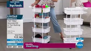 StoreSmith 4Tier Rolling Cart