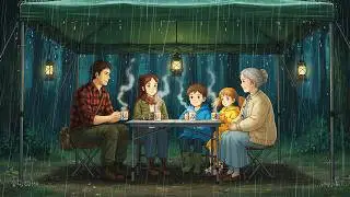 Rainy Family Camping | Ghibli-Style ASMR