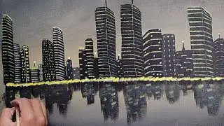 Acrylic Painting night city