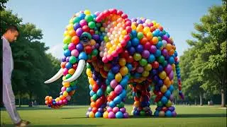 Watch balloon animals come to life&ndash;truly amazing! HIPPOPOTAMUS, BULL, CAMEL ELEPHANT KANGAROO HORSE