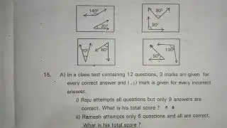 TG - 7 class Maths SA 1 Question Paper 2025 