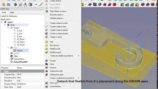 FreeCad  0.17/0.18 Change the origin of a Sketch to a movable Datum Plane