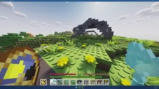 Minecraft:RTX Modded Survival-[GP53] «Заканчиваю крышу над воротами цветочного форта!»
