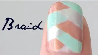 Fish Tail Braid Nail Art