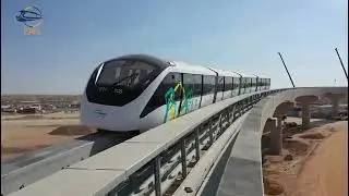 تصوير جوي لتحرك مونوريل شرق النيل داخل العاصمة الأدارية