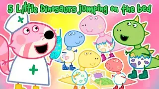 5 Little Monkeys Jumping On The Bed (Dinosaur Version) 🐵🦕 | Nursery Rhymes and Kids Songs
