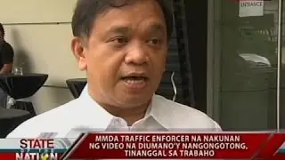 SONA: MMDA traffic enforcer na nakunan ng video na diumano'y nangongotong, tinanggal sa trabaho