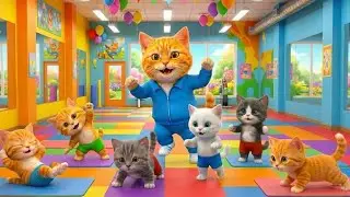 Walking Walking 🐱💪 | Fun Exercise Song for Kids | Cat Animation | @LassiMan1