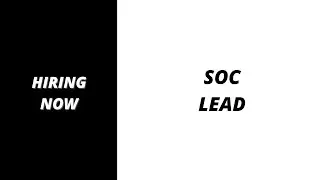 SOC Lead | SOAR Lead | SOC | SOC Jobs | SOAR | SOAR Jobs