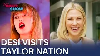 Desi Chats Up Swifties Outside Taylor Swift's 