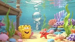 Bob Esponja Dan&ccedil;ou no P&iacute;er Inst&aacute;vel | Nursery Rhymes for Kids & Baby Songs