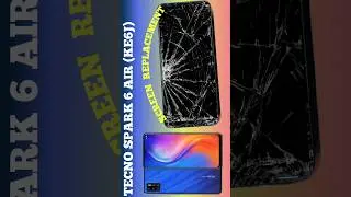 Tecno spark 6 Screen LCD Replacement | Display Change | Broken Screen #shorts #tecno  #broken
