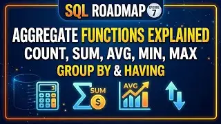 SQL Roadmap Episode 7 — Aggregate Functions Explained | COUNT, SUM, AVG, MIN, MAX, GROUP BY & HAVING