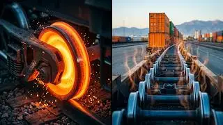 How air-brakes distribute friction-generated heat along hundreds of wheel axles of fright trains?