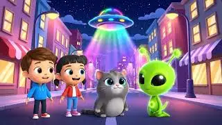 Cartoon Cat Meets Friendly Alien  Fun Animated Story for Kids #fun #story