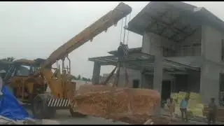 (For cranes contact:7899690416) Stone shifted by Hydra of FED-EL CRANES near #neev academy bangalore