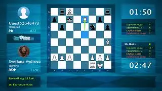 Анализ шахматной партии: Svetlana Vydrova - Guest52646473, 1-0 (по ChessFriends.com)