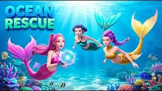 Mermaid Ocean Rescue | Rumi Mira Zoey Save The Sea | 3D Animation Colorful Story