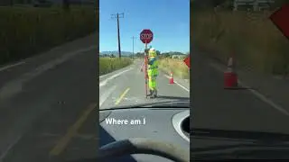 Where am I ? #roadconstruction #flagger #onmywayintowork #ottoworks #ottoout