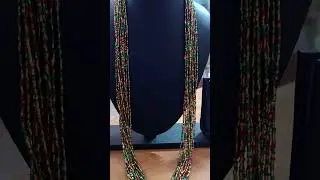 multi colours glass beads necklace