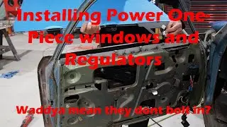 Installing one piece door glass and power widow regulators