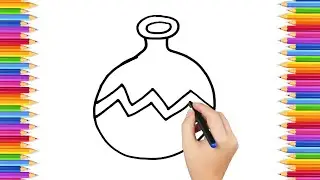 How To Draw cute pitcher Drawing, Painting & Coloring For Kids and Toddlers_ Child Art 🐋🌈🎨