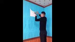 self-adhesive 3d foam wallpaper wall sticker panels, strong glue.