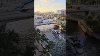 Sunset 🌴 Miami River | Pleasure Cruise #miami #luxury #yacht #pershing #sunset #relaxing