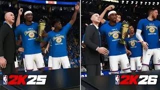 NBA 2K26 vs NBA 2K25 | Finals/Ring Celebration Comparison