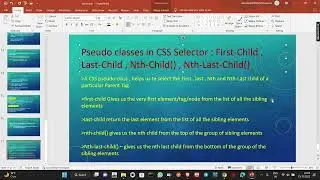 CSS Selector #7|Pseudo Classes| last-child,nth-child,nth-last-child |Selenium WebDriver | Lecture 29