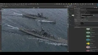 Rapid production of ship wake foam demonstration houdini