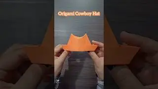Easy Origami Cowboy Hat | Simple Origami Hat Tutorial #origami  #shorts