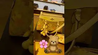 🧸🌺 COACH MINI DARCIE CARRYALL IN SIGNATURE CANVAS WITH FLORAL APPLIQUE 🌺 #coach #coachbag #outlet