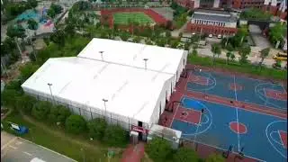 Outdoor Basketball Stadium Installed by Gaoshan Tent | Clear Span Aluminum Alloy Structure Tent