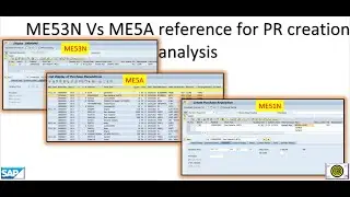 Best Tcode ME53N Vs ME5A for purchase requisition creation & reference purpose