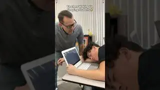 Teacher vs. Deeply Slept Student. Who wins? 😴👨&zwj;🏫🤣🤨 #funny  #teacher #schoollife  #class #viral