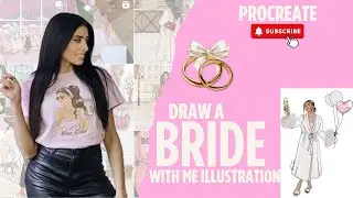 Asmr Draw a bride with me 👰💕#brideillustration #bridesmaids #bridalseason #bridalgift #customgift